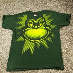 Vintage 2001 The Grinch T Shirt Dr Seuss Mens Large Green Y2K